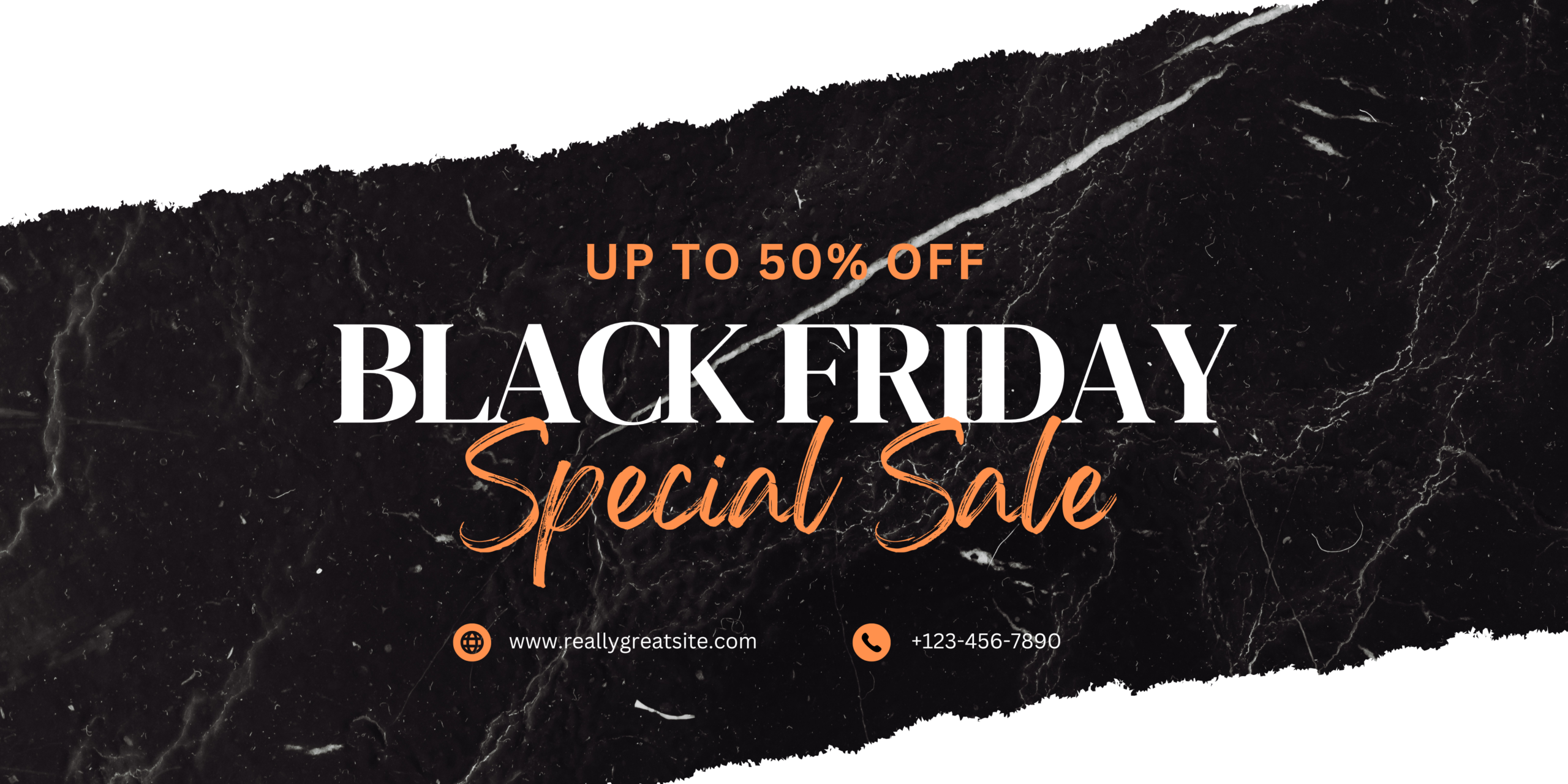 Black Minimalist Black Friday Special Sale Banner