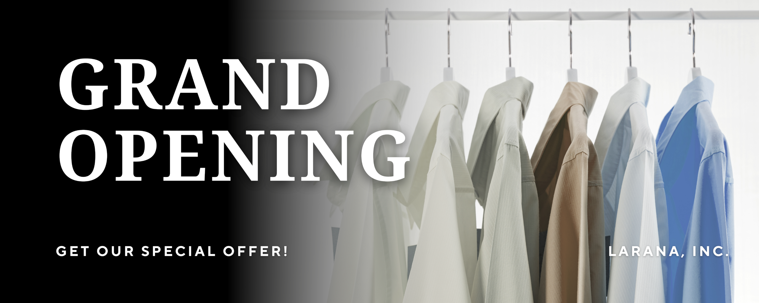 Black Modern Grand Opening Store Outdoor Banner